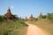 Buddhist temples of an ancient Pagan kingdom. Old Bagan, Myanmar