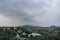 Buddhist temples and stupas on green tree mountain in the chiangmai thailand.