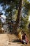 Buddhist Tibetan woman, Kora walk, McLeod Ganj, India