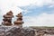 The buddhist traditional stone pyramids