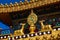 Buddhist Wheel of the Law on monastery, India