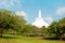 Buddhist white stupa