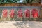 Buddhist words in Chinese carved on the stone in the Putuoshan, Zhoushan Islands,  a renowned site in Chinese bodhimanda of the