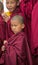 Buddhist young monks in Nepal temple monastery