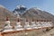 Buddhistic stupas (chorten) and holy mount Kailash