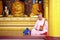 Buddhists pilgrimage at golden Shwedagon Paya, Myanmar