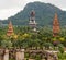 Buddist buildings in tropical park Nong Nooch (Pat