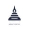 buddist cemetery icon on white background. Simple element illustration from buildings concept