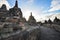 Buddist temple biggest heritage Borobudur complex in Yogjakarta