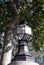 Bude Light. Vintage ornamental gas lamp in Trafalgar Square, London, England