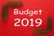 Budget 2019 Concept