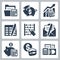 Budget, accounting icons set