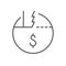 Budget allocation line outline icon