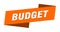 budget banner template. budget ribbon label.