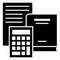 Budget calculator icon, simple style