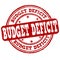 Budget deficit grunge rubber stamp