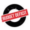 Budget Deficit rubber stamp