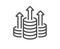 Budget line icon. Money gain sign. Vector