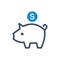 Budget, piggy bank, savings, deposit, investment, money icon vector illustration