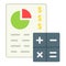 Budget planing flat icon, business and finance