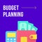 Budget planning service financial analyzing social media post design template 3d realistic vector