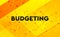 Budgeting abstract digital banner yellow background