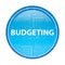 Budgeting floral blue round button