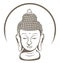 Budha Vector Line Art Illustration Symbol Perfect