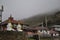 Budhist monastry and Traditional Tibetan Stupa