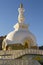 Budhist monument Shanti Stupa in Leh, Ladakh, India