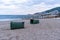 Budva beach after strong wind