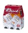 BUDWEISER BUD BEER SIX BOTTLE PACK