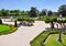 Buen Retiro park landscape in Madrid, Spain