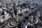 Buenos Aires Argentina aerial view of the city Avenida 9 de Julio and the famous historic Colon Theater and the Obelisk