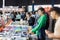Buenos Aires, Argentina - January 9th, 2024: People looking at books at the Buenos Aires Book Fair