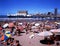 Buenos Aires Argentina, tourist city of Mar del Plata with beaches -aerial view and blue sky,bristol beach crow of