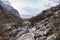 Buerbreen glacier suspension bridge hiking