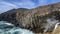 The Bufadora, a marine gesiser with a rainbow in the Mexican city of Ensenada, is a very touristic place in the Baja California.