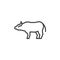 Buffalo animal line icon