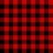 Buffalo check plaid pattern in black and red.