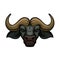 Buffalo head muzzle vector mascot icon