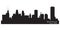 Buffalo, New York. Detailed city skyline silhouette