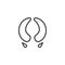 Buffalo paw print line icon