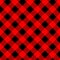 Buffalo plaid seamless pattern with diagonal lines. Alternating red and black squares lumberjack background. Vector