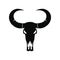 Buffalo skull black icon
