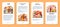 Buffalo wings mobile application banner set. Chicken wings cooking