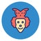 Buffoon, clown Vector Icon which can easily edit