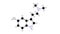 bufotenin molecule, structural chemical formula, ball-and-stick model, isolated image tryptamine derivative