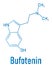 Bufotenin molecule. Tryptamine present in several psychedelic toads. Skeletal formula.