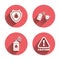 Bug disinfection signs. Caution attention icon